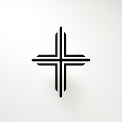 minimalistic logo in the shape of a cross