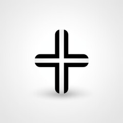minimalistic logo in the shape of a cross