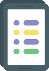 Obraz premium mobile menu flat icon design style