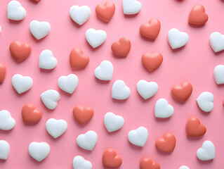 Love Hearts background for Valentines day -Color hearts design