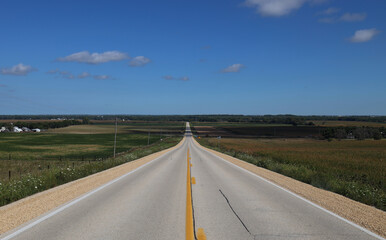 Big sky panorama of Iowa country