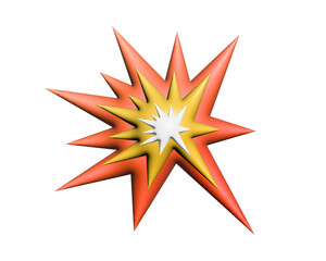 The 3D red collision icon