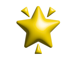 3D yellow star icon