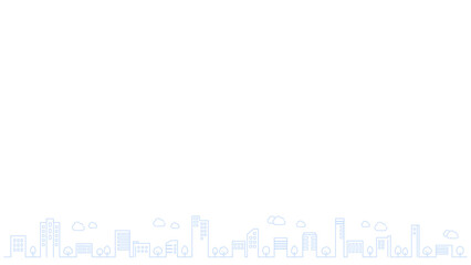 ビルの並ぶ街並みのラインのフレーム_16:9