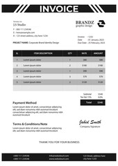 Obraz premium unique invoice template