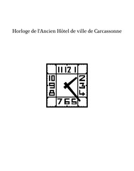 Horloge de l'Ancien Hôtel de ville de Carcassonne, France