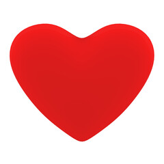red heart isolated on white
