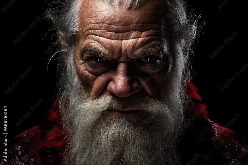 Aufkleber a detailed view of a man with a long beard. this image can be used for various purposes