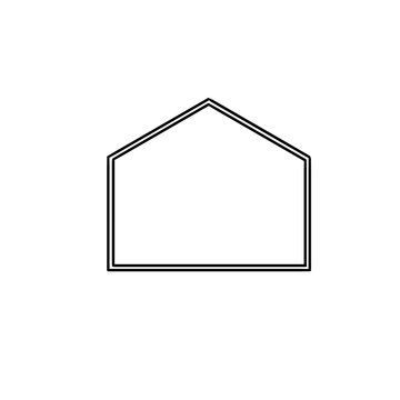 house icon on white background, frame for your design