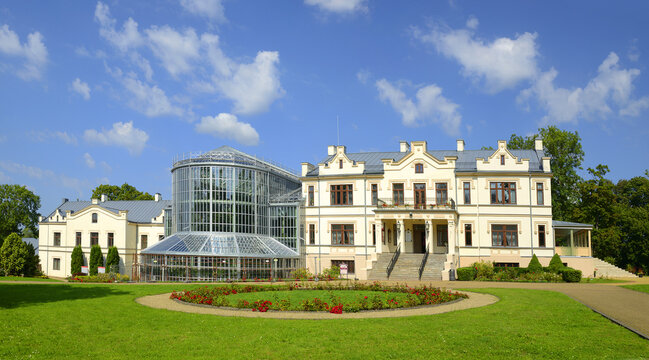 Beautiful Kretinga museum with winter garden in Lithuania