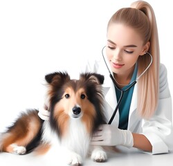 Ärztin mit Haustier