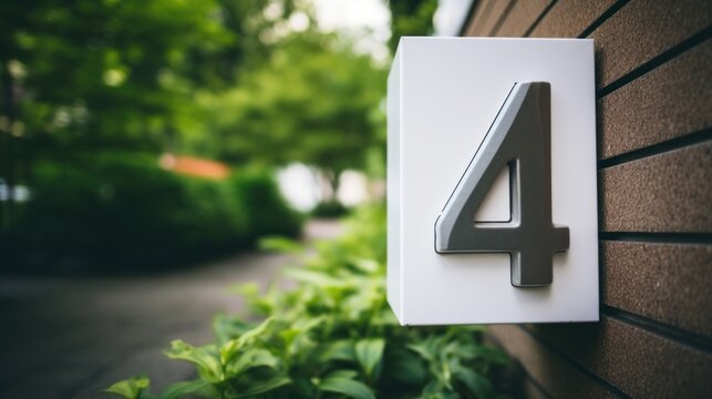 house number,  street address,  property marker 4