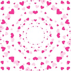 Red heart pattern illustration on white background cute love wallpaper frame 