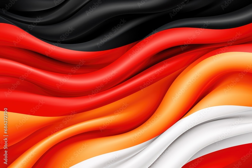 Poster a vibrant and dynamic wavy background featuring the colors red, white, and black. this versatile ima