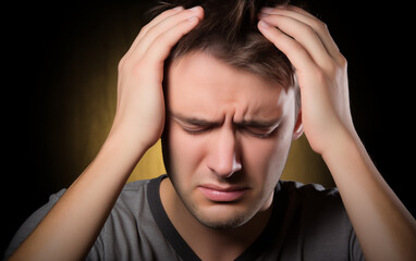 person with headache