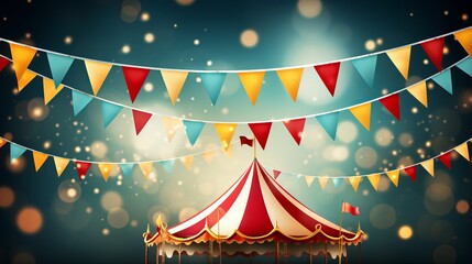 A carnival sign that is festive and fun for a birthday party.