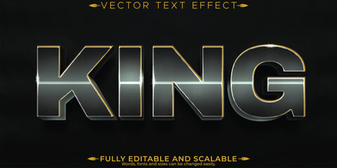 King text effect, editable royal and warrior customizable font style