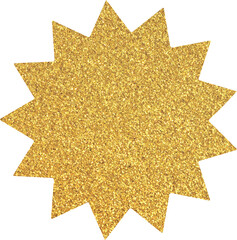 Gold glitter sale sticker, price tag, starburst, sunburst - obrazy, fototapety, plakaty
