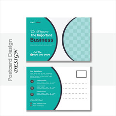 Creative business postcard template.amazing and modern postcard design, stylish corporate postcard design layout vector.