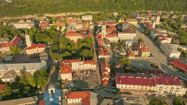 Old town aerial europe building city sunset cityscape travel