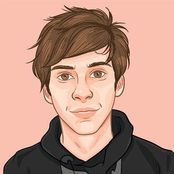 portrait of a man _ portrait of a person _ Vector illustration _ vector _ boy illustration _ Man Face illustration 