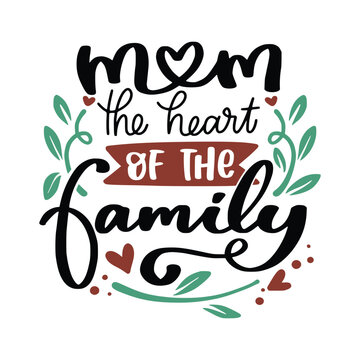 Happy Mother's Day wishes with heart. Mother day calligraphy, elegant best quotes for banners or greeting cards. Vector illustration