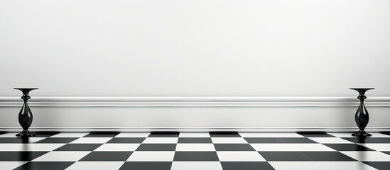 Checkerboard pattern floor background