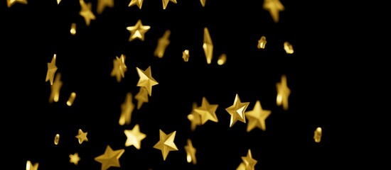 XMAS Holiday golden decoration, glitter frame isolated -