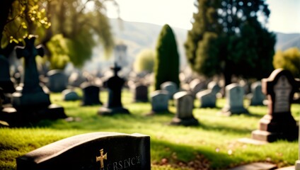 Scenic view of a cemetary 