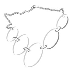3D Isometric Flat  Set of Necklaces. Item 5