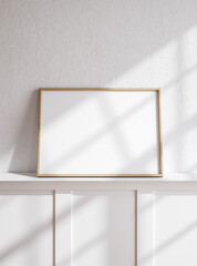 Frame mockup in home interior, 3d render