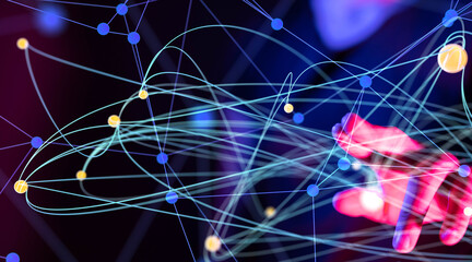 conference Digital Network and data concept 3d