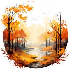 Autumn Forest Clipart PNG