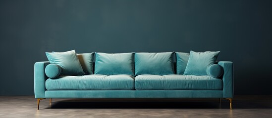 Modern velvet sofa set with seating for 5