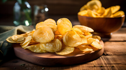 Obraz na płótnie Canvas potato chips