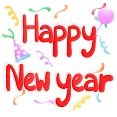 happy new year text design