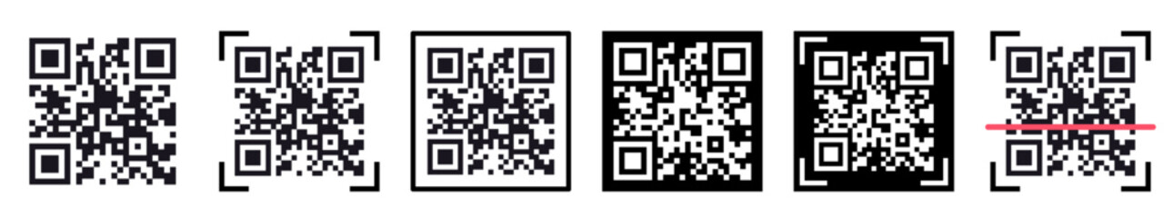 Scan QR code icon. QR code scan for smartphone. QR code for payment. 