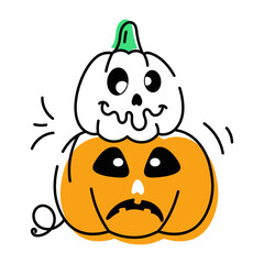Spooky Halloween Doodle Icon
