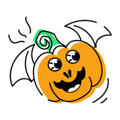 Spooky Halloween Doodle Icon

