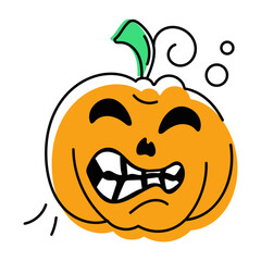 Spooky Halloween Doodle Icon
