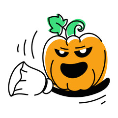 Spooky Halloween Doodle Icon
