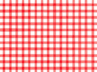 Red and white checkered, checkerboard and gingham pattern background Christmas decoration