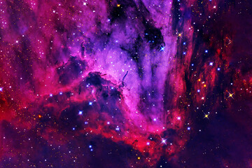 Bright purple galaxy. Elements of this image furnished by NASA