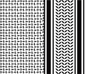  Vector palestine scarf pattern in flat vector design - obrazy, fototapety, plakaty