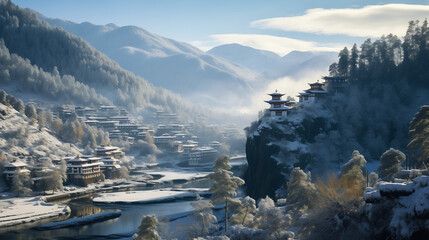 Beautiful Winter in Bhutan