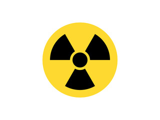 フラット原子力丸マークA：黄色 © designbeginner