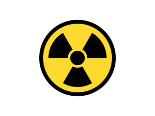 フラット原子力丸マークB：黄色 © designbeginner