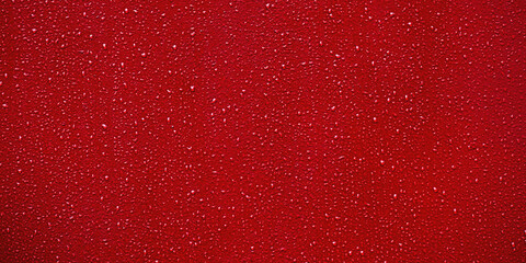 Red metallic background with raindrops. Banner size red painted background.