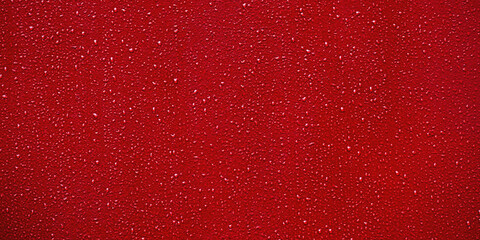 Red metallic background with raindrops. Banner size red painted background.