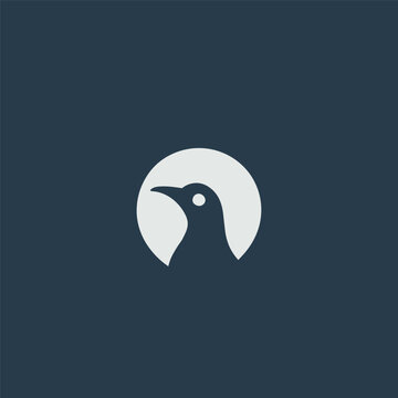 swan on blue background _ minimal logo icon _ vector logo icon _ vector birds logo _ minimal logo 